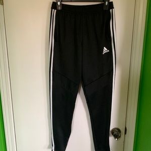 Adidas tiros black with white stripes